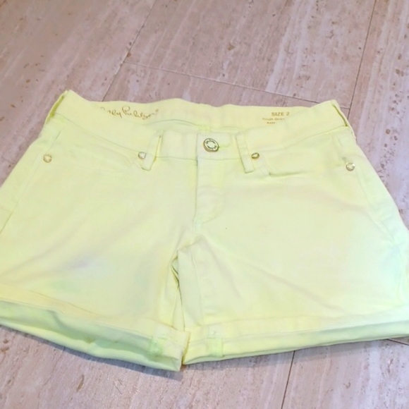 Lilly Pulitzer Pants - Lily Pulitzer Yellow Jean Shorts